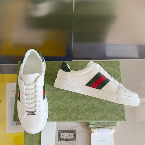 Gucci Mens Shoes Sneakers Luxury Brand Men's Ace sneaker with Web in white leather with Original Box Whatsapp【+1-3239614486】