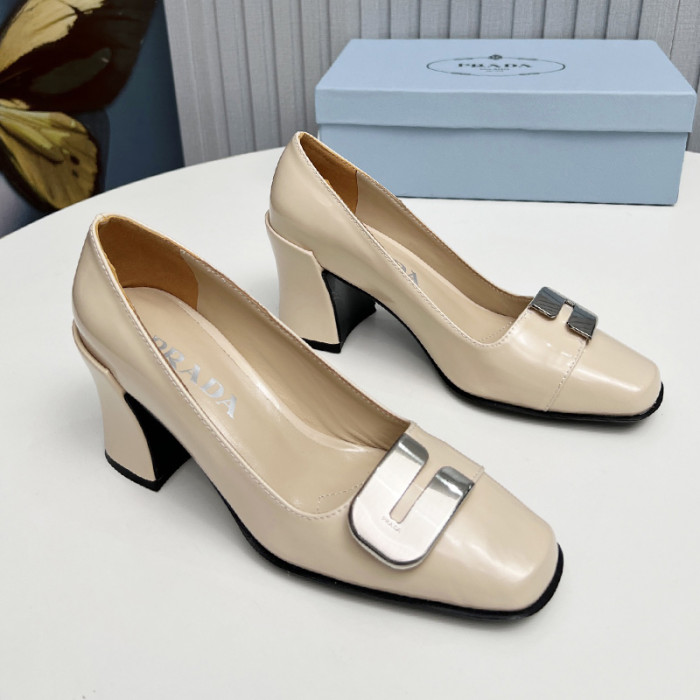 Prada Womens Shoes Casual Luxury Brand Pumps 8.5cm Heel with Original Box Whatsapp【+1-3239614486】