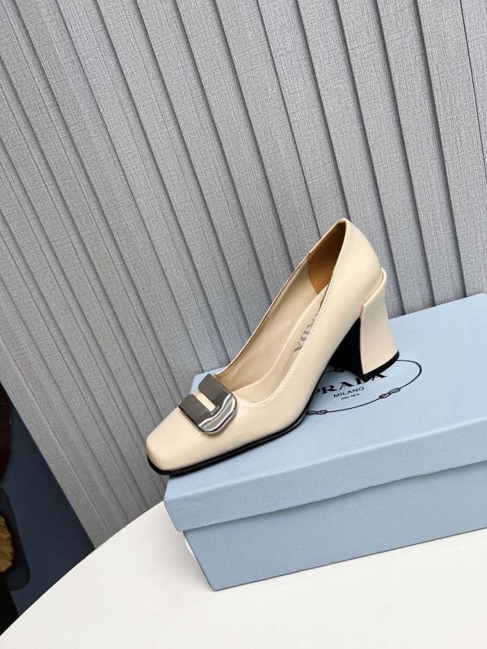 Prada Womens Shoes Casual Luxury Brand Pumps 8.5cm Heel with Original Box Whatsapp【+1-3239614486】