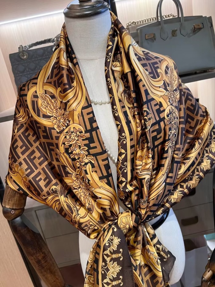 Fendi Scarves Womens Fashion Scarf with Original Box Whatsapp【+1-3239614486】