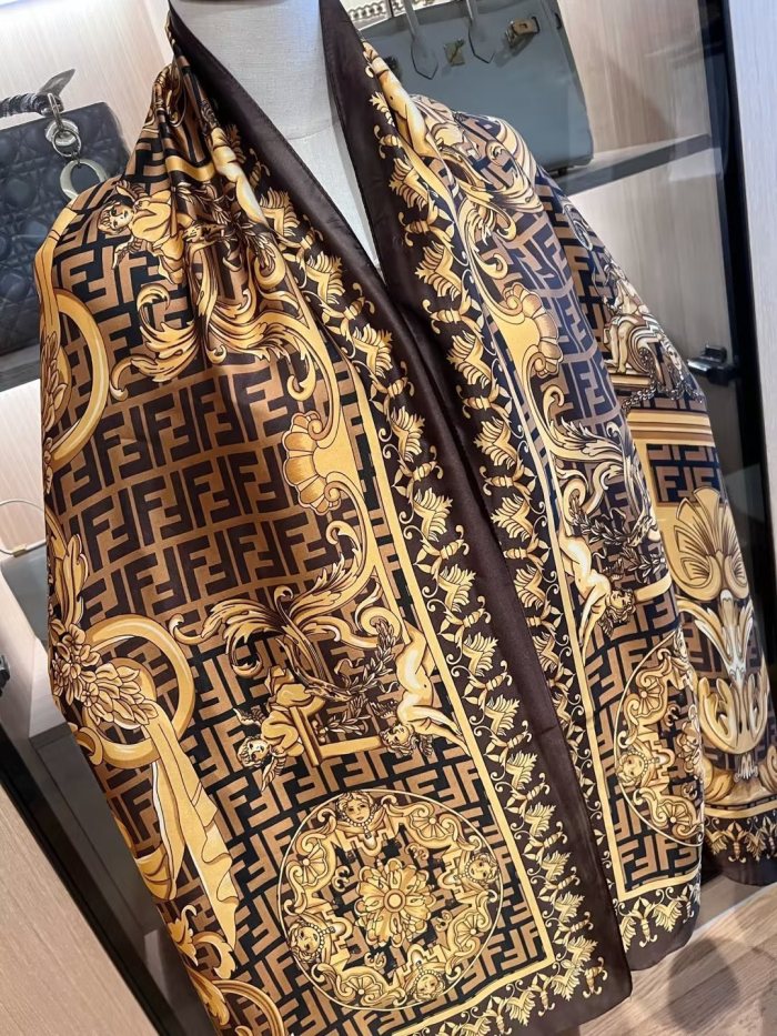 Fendi Scarves Womens Fashion Scarf with Original Box Whatsapp【+1-3239614486】