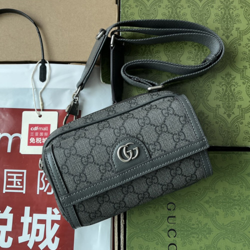 Gucci Mens Womens Bags Shoulder Bag Luxury Brand Ophidia GG mini bag in grey and black Supreme 746308 2ZGMN 4056 Whatsapp【+1-3239614486】