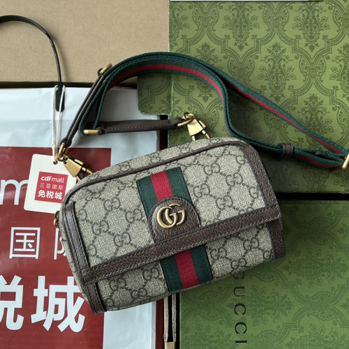 Gucci Mens Womens Bags Shoulder Bag Luxury Brand Ophidia GG mini bag in beige and ebony Supreme 746308 2ZGMN 4056 Whatsapp【+1-3239614486】