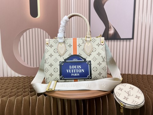 Louis Vuitton Womens Bags Handbags Luxury Brand LV ONTHEGO PM M58956 Handbags for Women with Original Box Whatsapp【+1-3239614486】