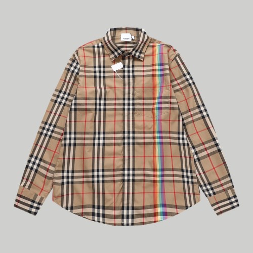 Burberry Women Mens Long Sleeve Shirts Luxury Brand Mens Shirt Top Quality Whatsapp 【+1-3239614486】