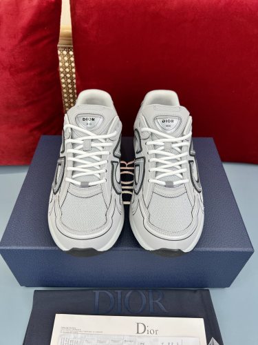 Dior Mens Shoes Sneakers Luxury Brand B30 SNEAKER White Mesh and Technical Fabric 3SN279ZND_H000 with Original Box Whatsapp【+1-3239614486】