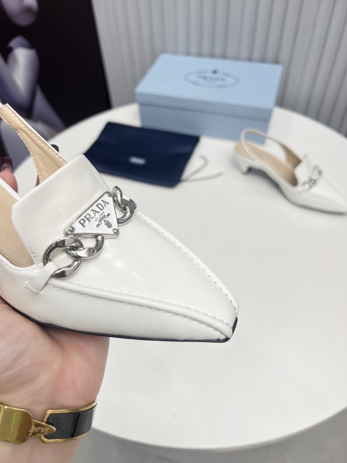 Prada Womens Shoes Sandals Casual Luxury Brand Pumps 4.5cm Heel with Original Box Whatsapp【+1-3239614486】