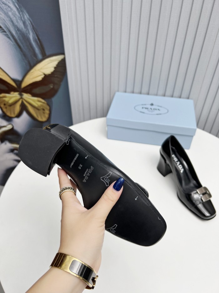 Prada Womens Shoes Casual Luxury Brand Pumps 8.5cm Heel with Original Box Whatsapp【+1-3239614486】