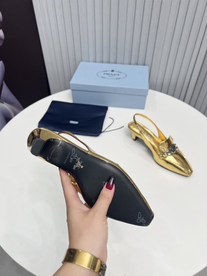 Prada Womens Shoes Sandals Casual Luxury Brand Pumps 4.5cm Heel with Original Box Whatsapp【+1-3239614486】