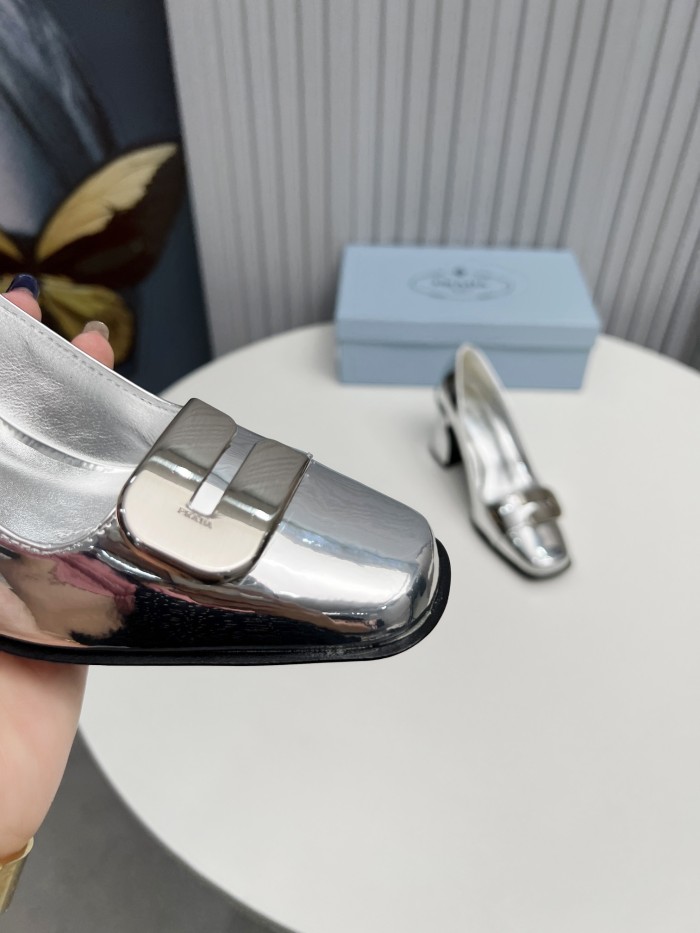 Prada Womens Shoes Casual Luxury Brand Pumps 8.5cm Heel with Original Box Whatsapp【+1-3239614486】
