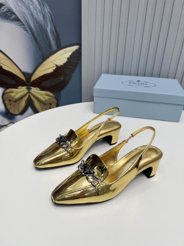 Prada Womens Shoes Sandals Casual Luxury Brand Pumps 4.5cm Heel with Original Box Whatsapp【+1-3239614486】