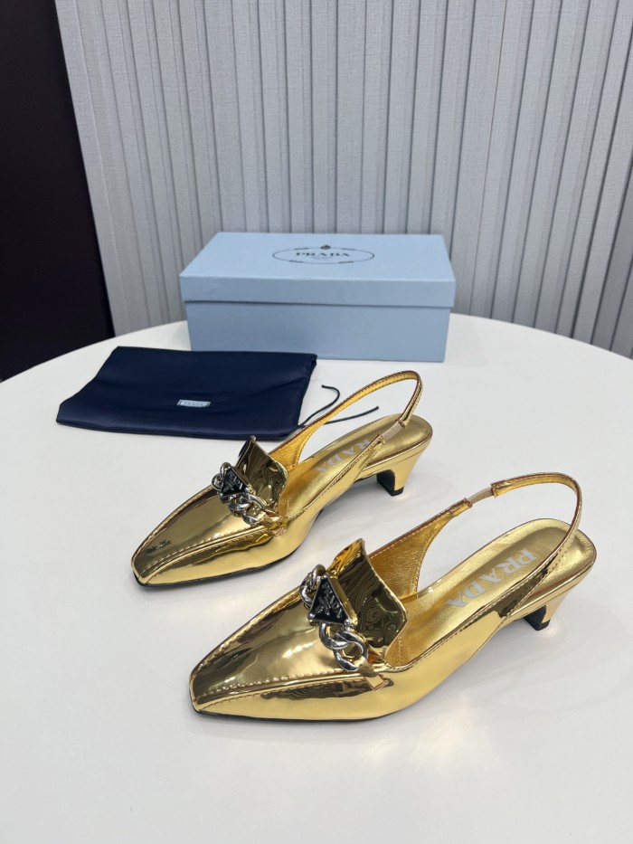 Prada Womens Shoes Sandals Casual Luxury Brand Pumps 4.5cm Heel with Original Box Whatsapp【+1-3239614486】