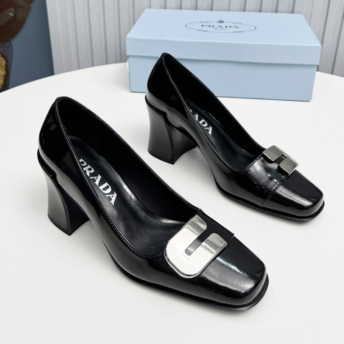 Prada Womens Shoes Casual Luxury Brand Pumps 8.5cm Heel with Original Box Whatsapp【+1-3239614486】