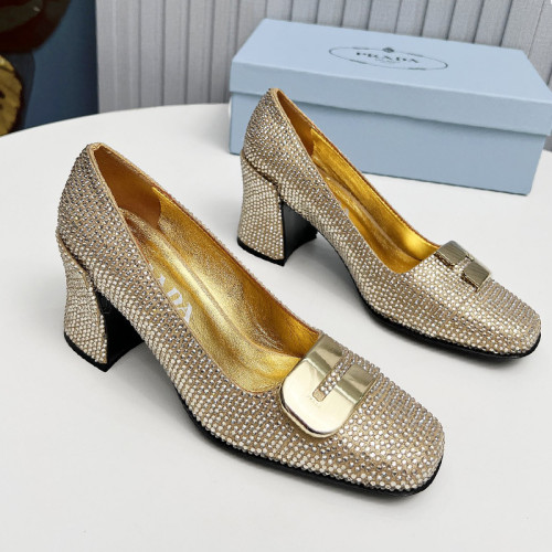 Prada Womens Shoes Casual Luxury Brand Pumps 8.5cm Heel with Original Box Whatsapp【+1-3239614486】