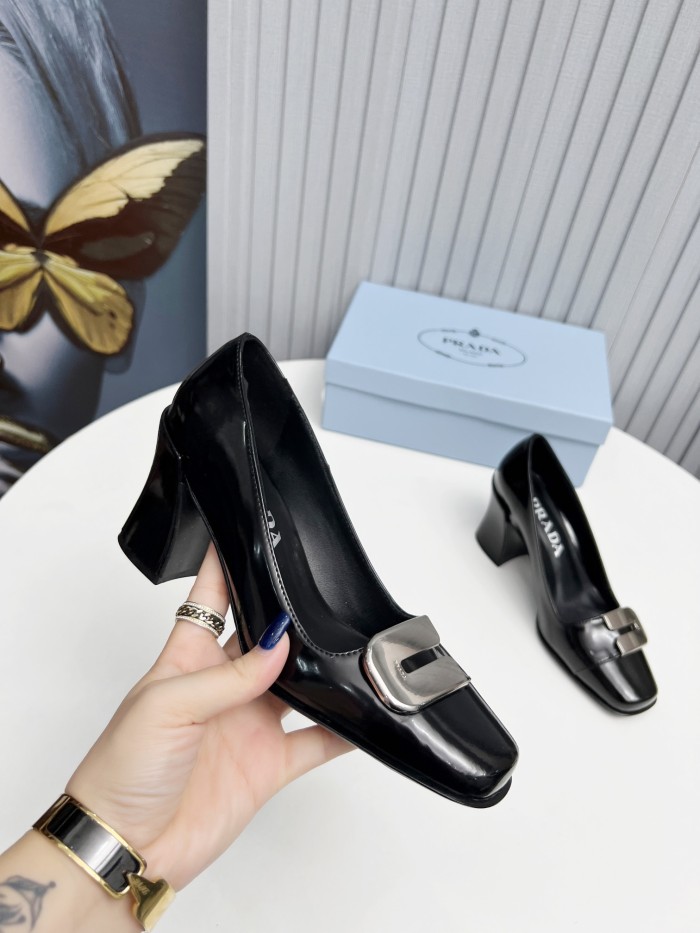 Prada Womens Shoes Casual Luxury Brand Pumps 8.5cm Heel with Original Box Whatsapp【+1-3239614486】