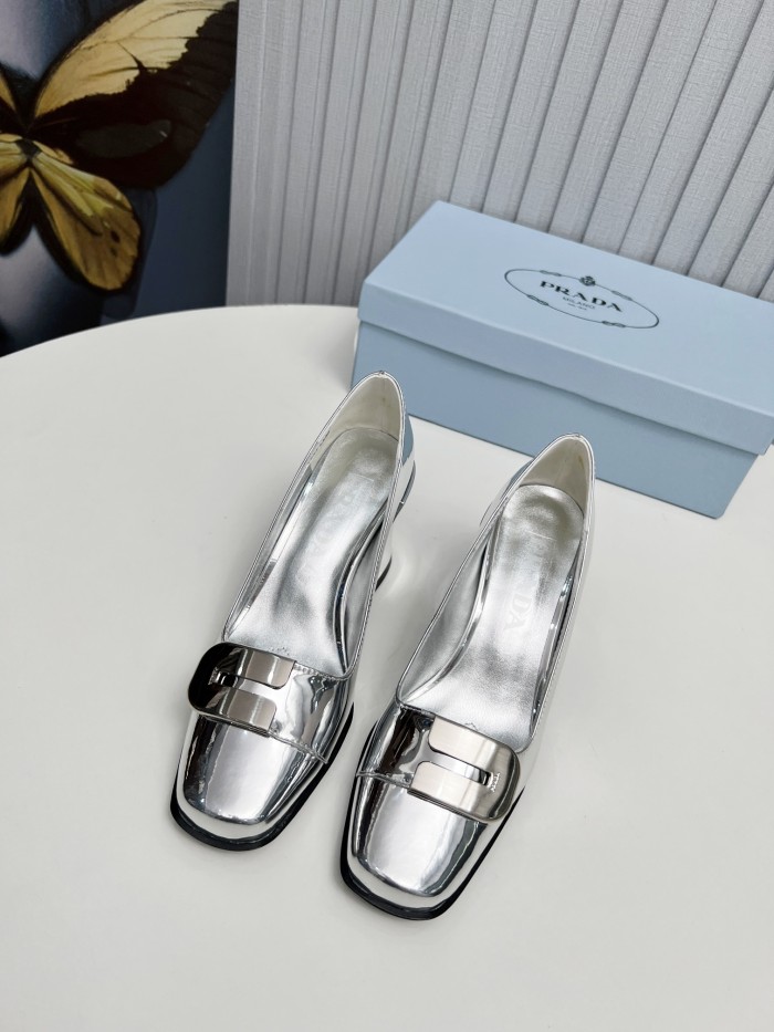 Prada Womens Shoes Casual Luxury Brand Pumps 8.5cm Heel with Original Box Whatsapp【+1-3239614486】