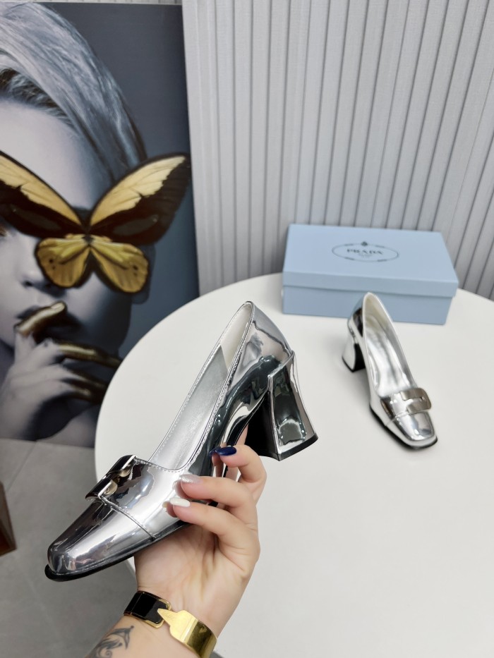 Prada Womens Shoes Casual Luxury Brand Pumps 8.5cm Heel with Original Box Whatsapp【+1-3239614486】