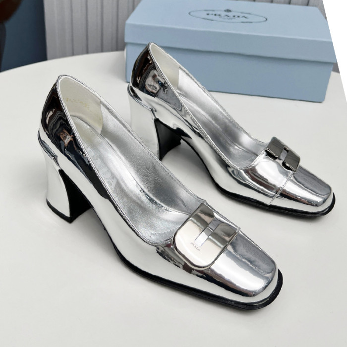 Prada Womens Shoes Casual Luxury Brand Pumps 8.5cm Heel with Original Box Whatsapp【+1-3239614486】