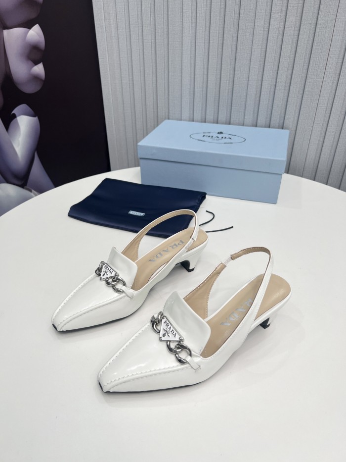 Prada Womens Shoes Sandals Casual Luxury Brand Pumps 4.5cm Heel with Original Box Whatsapp【+1-3239614486】