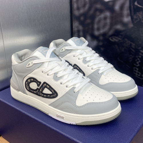 Dior Mens Shoes Sneakers Luxury Brand Breathable Design B57 MID-TOP SNEAKER Smooth Calfskin with Dior Oblique Jacquard with Original Box Whatsapp 【+1-3239614486】