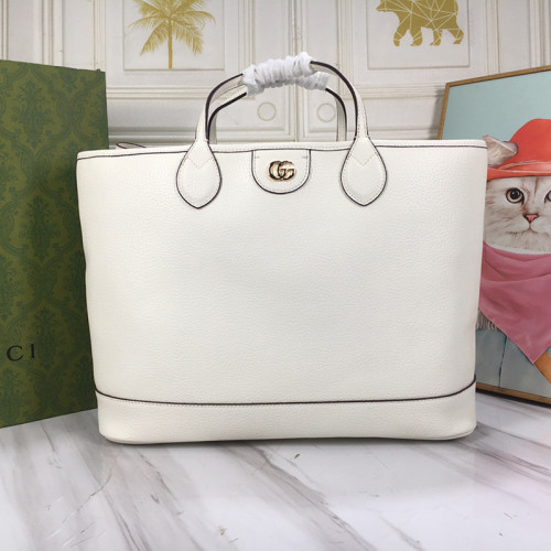 Gucci Womens Bags Shoulder Handbags Luxury Brand Ophidia medium tote bag in white leather Whatsapp 【+1-3239614486】