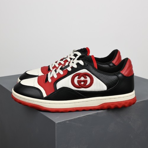 Gucci Womens Shoes Sneakers Luxury Brand Women's MAC80 sneaker in black leather with Original Box Whatsapp【+1-3239614486】