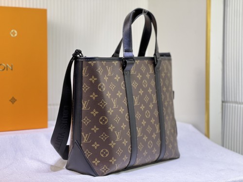 Louis Vuitton Womens Mens Bags Handbags Briefcase Luxury Brand Fashion Type Week-End Tote Monogram Macassar Whatsapp【+1-3239614486】