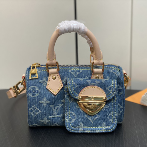 Louis Vuitton Womens Bags Luxury Brand Fashion Type Louis Vuitton Nano SPEEDY BANDOULIÈRE M82950 with Original Box Whatsapp【+1-3239614486】
