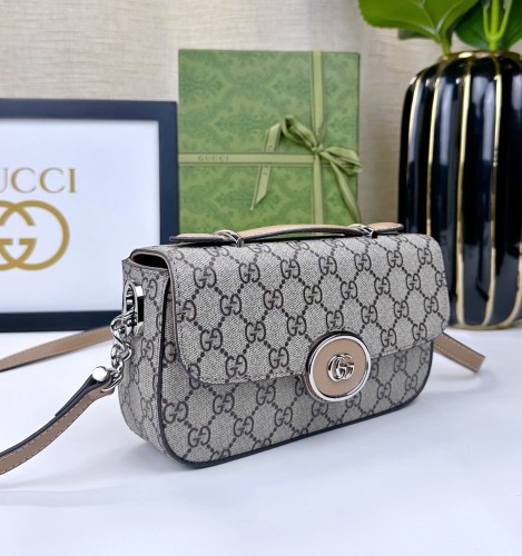 Gucci Womens Bags Shoulder Messenger Bag Luxury Brand Petite GG mini shoulder bag in Leather with Original Box