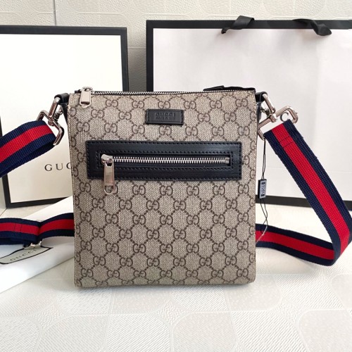 Gucci Mens Messenger Shoulder Bags Luxury Brand Fashion Bags GG Black Messenger Bag 523599 Whatsapp【+1-3239614486】