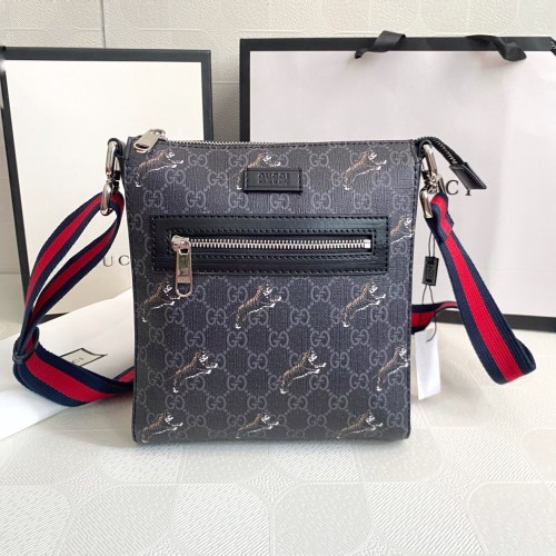 Gucci Mens Messenger Shoulder Bags Luxury Brand Fashion Bags GG Black Messenger Bag 523599 Whatsapp【+1-3239614486】