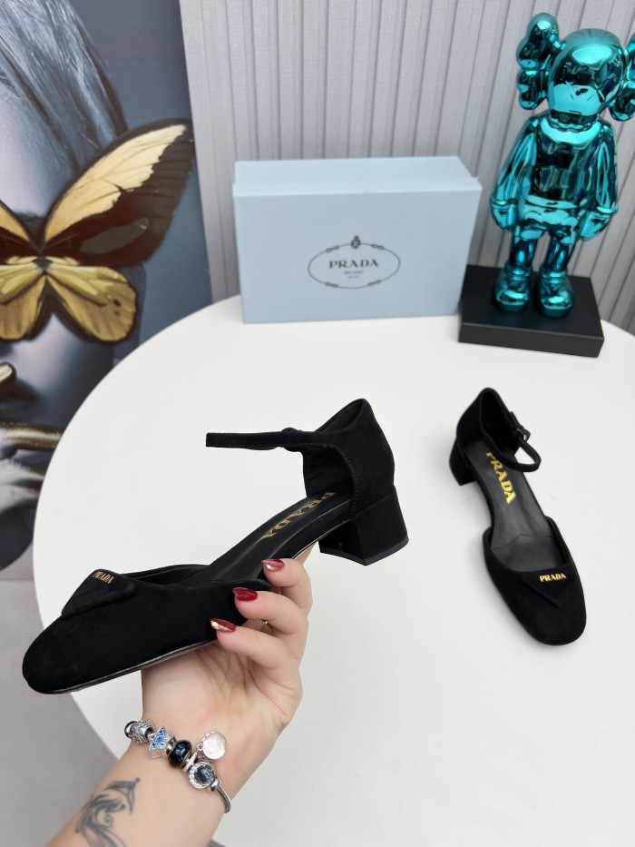 Prada Womens Shoes Sandals Casual Luxury Brand Pumps 4cm Heel with Original Box Whatsapp【+1-3239614486】