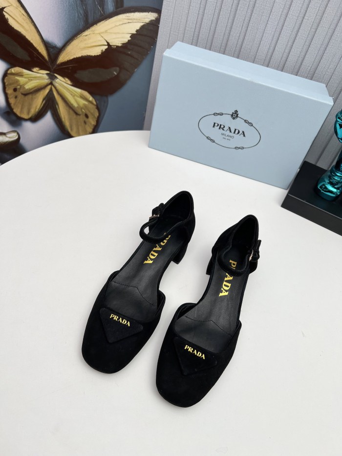 Prada Womens Shoes Sandals Casual Luxury Brand Pumps 4cm Heel with Original Box Whatsapp【+1-3239614486】