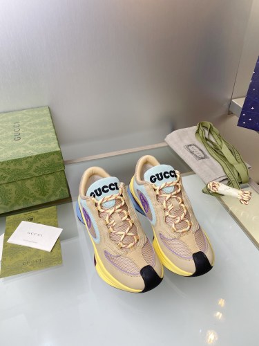 Gucci Mens Shoes Boots Luxury Brand Fashion Men's Gucci Run sneaker in suede with Original Box Whatsapp【+1-3239614486】