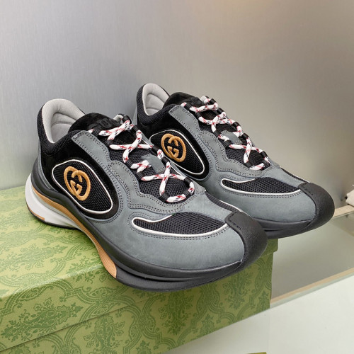 Gucci Mens Shoes Boots Luxury Brand Fashion Men's Gucci Run sneaker in suede with Original Box Whatsapp【+1-3239614486】