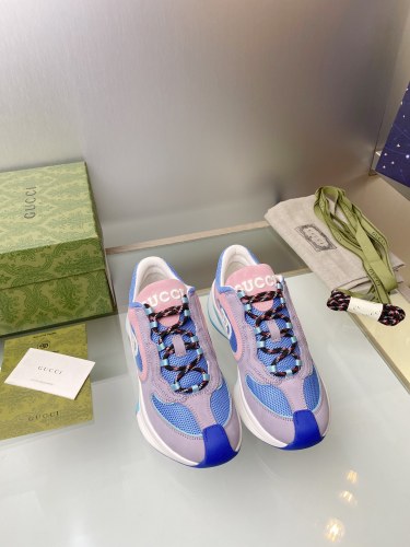 Gucci Mens Shoes Boots Luxury Brand Fashion Men's Gucci Run sneaker in suede with Original Box Whatsapp【+1-3239614486】
