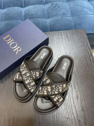 Dior Men Shoes Sandals Luxury Brand Fashion DIOR AQUA SANDAL Black Dior Oblique Jacquard with Original Box 3SA135ZSA_H969 Whatsapp【+1-3239614486】