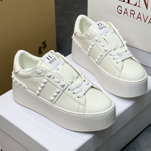 Valentino Womens Shoes Sneakers Leather Luxury Brand Women Rockstud Untitled Shoes with Original Box Whatsapp【+1-3239614486】