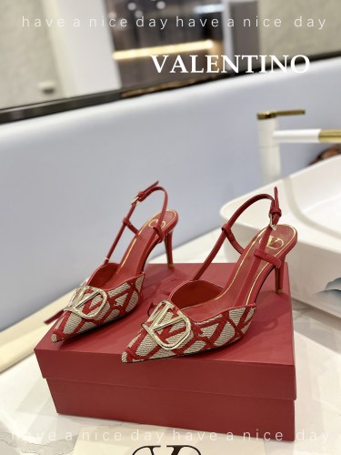 Valentino Garavani Women Fashion Shoes Pumps Luxury Brand Vlogo Signature Calfskin with Original Box 8cm Heel Whatsapp【+1-3239614486】