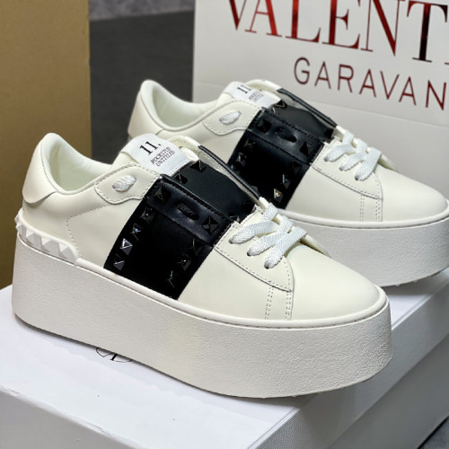 Valentino Womens Shoes Sneakers Leather Luxury Brand Women Rockstud Untitled Shoes with Original Box Whatsapp【+1-3239614486】
