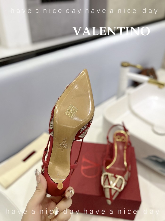 Valentino Garavani Women Fashion Shoes Pumps Luxury Brand Vlogo Signature Calfskin with Original Box 4cm Heel