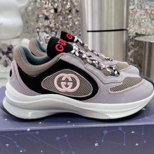 Gucci Mens Shoes Boots Luxury Brand Fashion Men's Gucci Run sneaker in suede with Original Box Whatsapp【+1-3239614486】