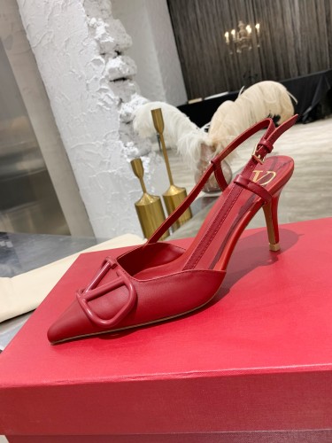 Valentino Garavani Women Fashion Shoes Pumps Luxury Brand Vlogo Signature Calfskin with Original Box 7cm Heel Whatsapp【+1-3239614486】