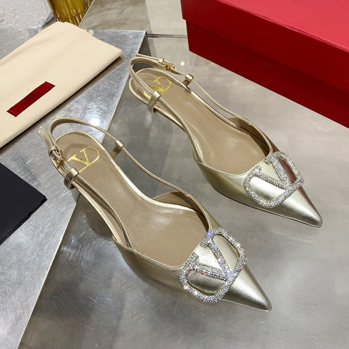 Valentino Garavani Women Fashion Shoes Pumps Luxury Brand Vlogo Signature Calfskin with Original Box 4cm Heel