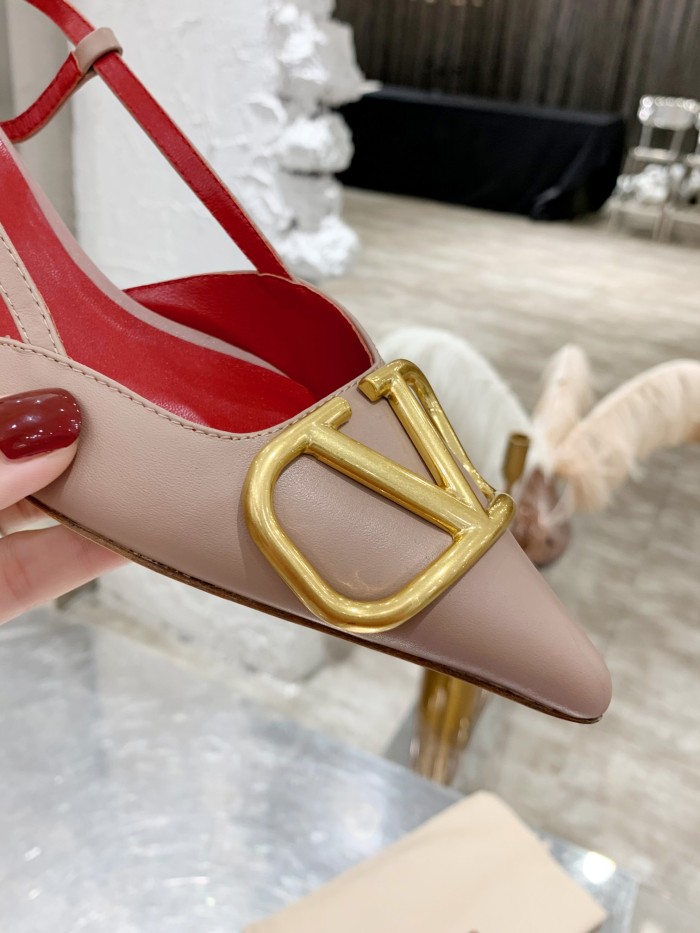 Valentino Garavani Women Fashion Shoes Pumps Luxury Brand Vlogo Signature Calfskin with Original Box 4cm Heel