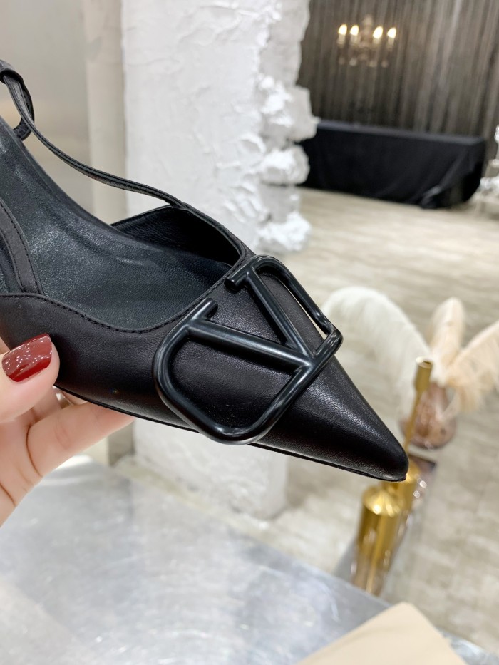 Valentino Garavani Women Fashion Shoes Pumps Luxury Brand Vlogo Signature Calfskin with Original Box 4cm Heel