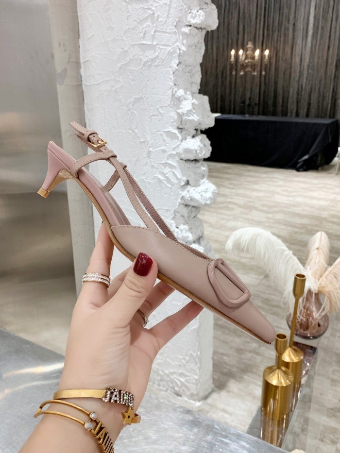 Valentino Garavani Women Fashion Shoes Pumps Luxury Brand Vlogo Signature Calfskin with Original Box 4cm Heel