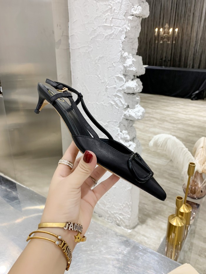 Valentino Garavani Women Fashion Shoes Pumps Luxury Brand Vlogo Signature Calfskin with Original Box 4cm Heel