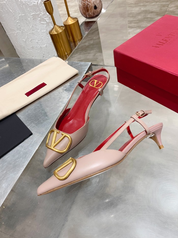 Valentino Garavani Women Fashion Shoes Pumps Luxury Brand Vlogo Signature Calfskin with Original Box 4cm Heel