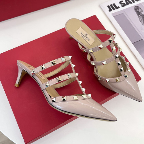 Valentino Women Shoes Mule Sandals Pointed Toe Slippers ROMAN STUD SLIDE SANDAL IN QUILTED NAPPA 5cm Heel with Original Box Whatsapp【+1-3239614486】
